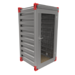 1 x 1,2 meter - KG-1m gasflesopslag deur front
