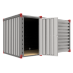 5 meter container enkele deur lange zijde