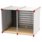 Materiaalcontainer - Open lange zijde - 3 meter