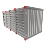 Materiaalcontainer - 5 meter - Dubbele deuren korte zijde