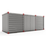 Materiaalcontainer - Dubbele deuren lange zijde - 6 meter