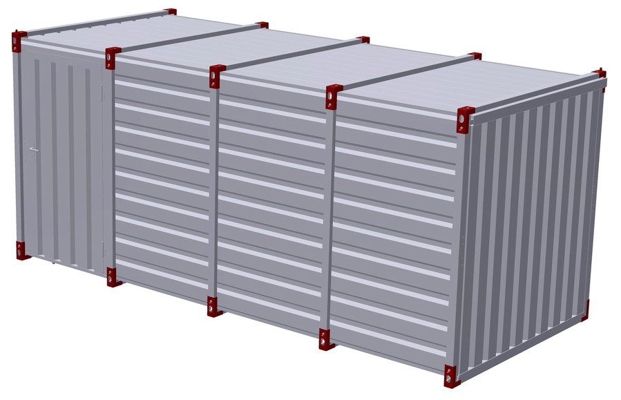 Materiaalcontainer - Enkele deur lange zijde - 5 meter - Afbeelding 4