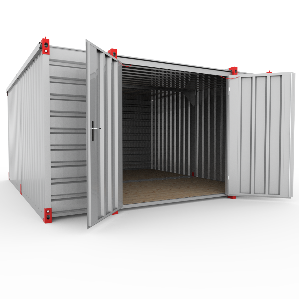 magazijn_DDLZ-4x4-4m PRO-rev-1 4x4,4m grote opslagcontainer magazijn container. dubbele deuren 4m zijde.