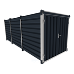 6mtr grey osb houten vloer dubbele deuren korte zijde