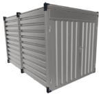 verhoogd en verbreed High Cube 3 meter container.