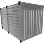 verhoogd en verbreed High Cube 3 meter container.