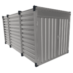 5 meter verhoogde en verbrede materiaalcontainer 240cm