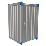 1,38 x 1,38 meter Demontabele container enkele deur
