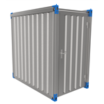 1,37 x 2,2 meter - Materiaalcontainer enkele deuren