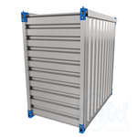 1,37 x 2,20 meter Materiaalcontainer dubbele deur houten vloer - Afbeelding 3