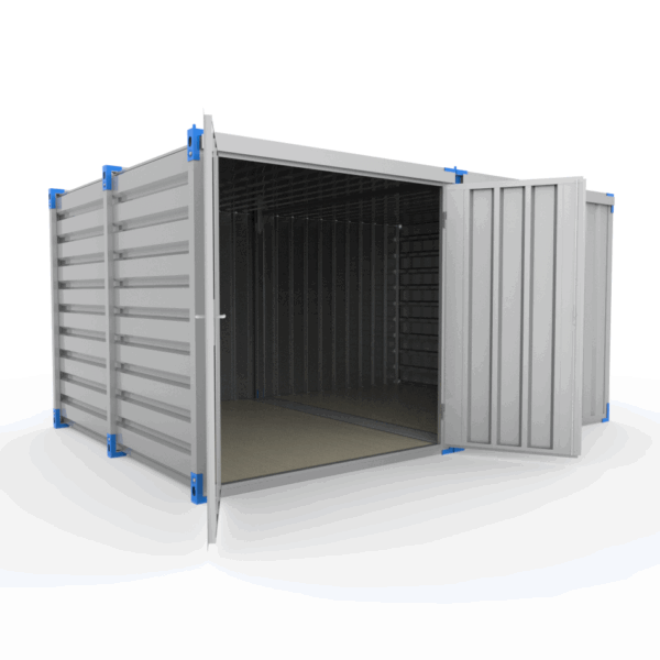 Magazijn grote opslagcontainer OSB vloer Eco line